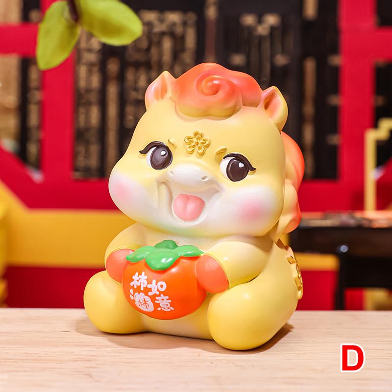 2026 Year of the Horse Mascot Doll Car Ornament Zodiac Horse DIY Desktop Decoration Cute New Year Gift