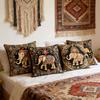 Floral Print Elephant Cushion Cover Vintage Pattern Throw Pillow Cover  Sofa Decoration