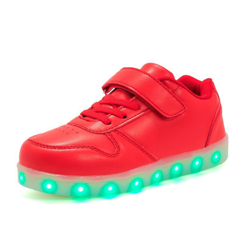 Sneaker da ballo luminose ricaricabili in stile coreano per bambini - Scarpe sportive alla moda che si illuminano per bambini