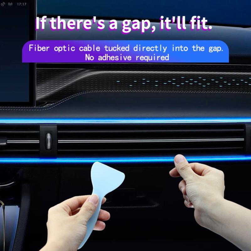 1M/2M LED dekorativní lampa do interiéru auta El drát Neonová páska Pro Auto DIY Flexibilní ambientní světlo USB Party atmosféra Dioda