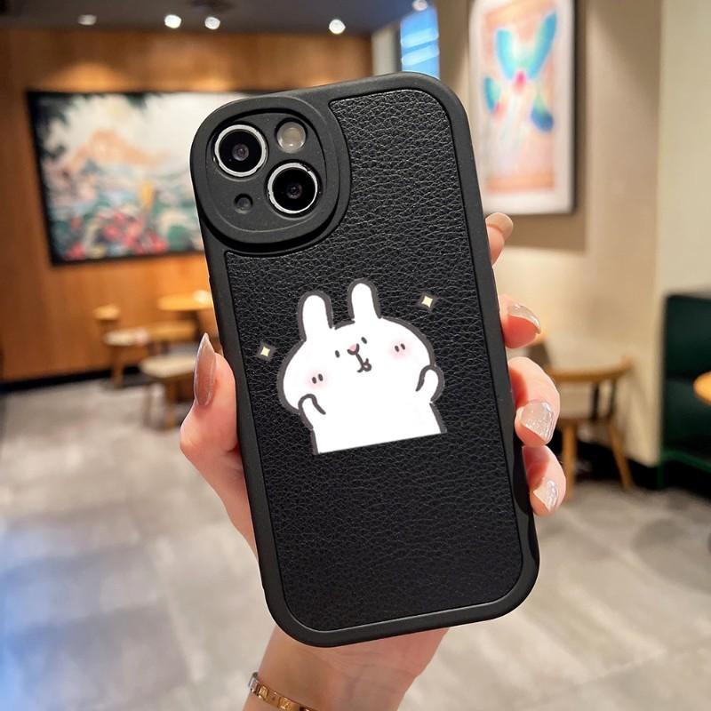 Cute Bunnys Phone Case For Apple Iphone 13 14 Pro 11 12 Mini Max X Xr Xs 8 7 Puls Lambskin Silicone Cover
