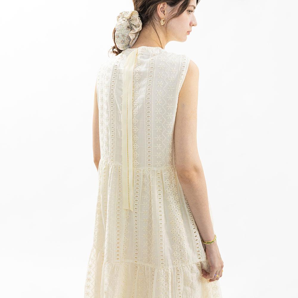 Wednesday Delight Wd_Pure Mood Lace Ribbon Dress_Ivory
