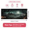 2D flat 2D door banner 1pc large Halloween garage door banner - Weird haunted house decoration polyester door banner