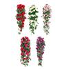 Artificial Rose Flower Vine Faux Silk Flower Door Teardrop Swag Fake Simulation Wall Hanging Plant for Floral Arrangement Room Garden Wedding Decor