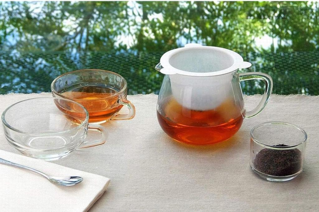 Kanae Paper (Kanaeshiko) Tea Strainers, 10 Strainers X 4 Sets, Made In Japan, Ideal for Tea and Black Tea Mugs, Shape-Retaining, Disposable, White,