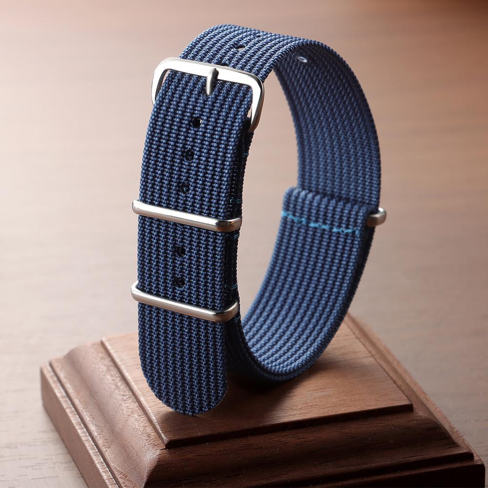 Premium Nylon Watch Band Ribbed Nylon Straps for Military Ballistic Fabric Watchband 18mm 20mm 22mm Khaki Field Watch Bracelets