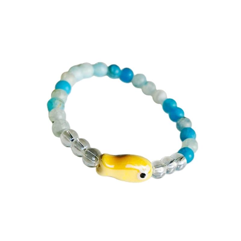 Богемный Рыбный Шарм Чокер Ожерелье Керамический Рыбный Кулон Ожерелья Летний Пляжный Браслет с Бусинами Модные Украшения Подарок