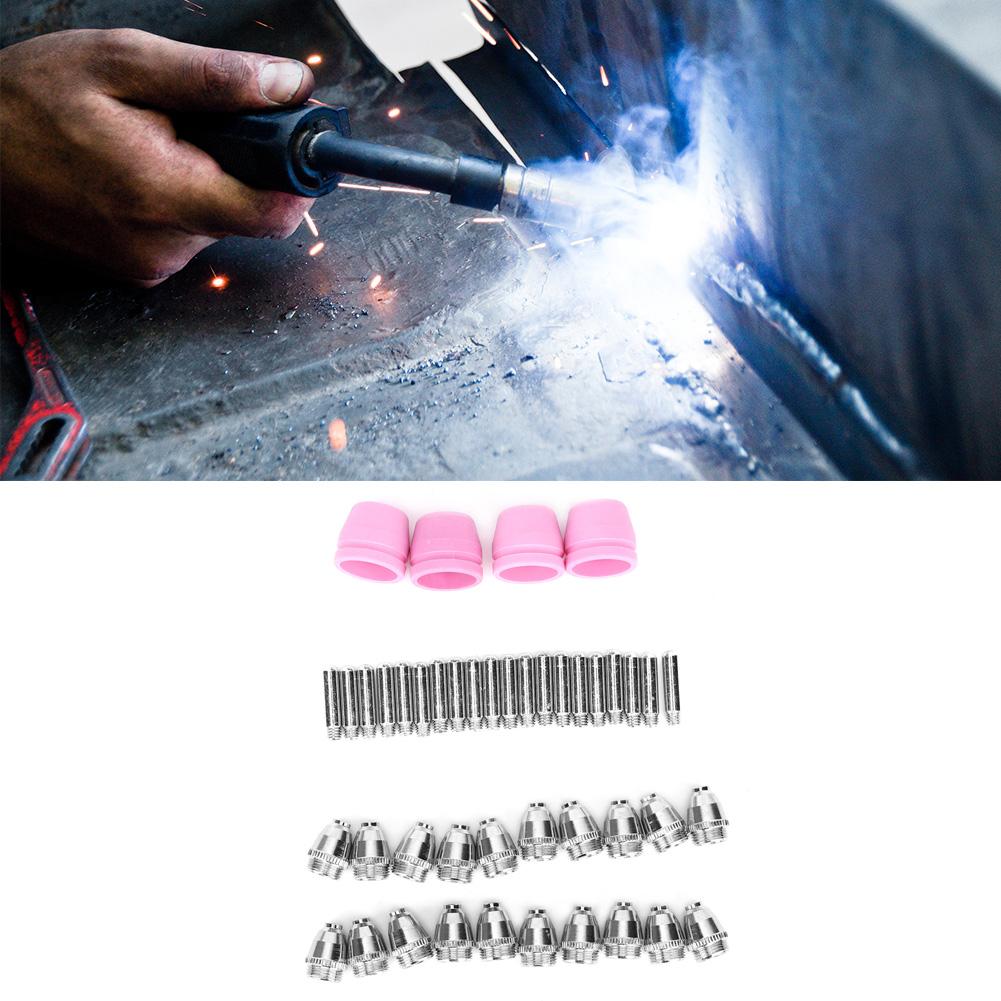 44 Pcs Plasma Cutter Accessory Nozzle Electrode Shielding for AG 60SG55 Wearing Parts  Less Than Br More Than (44pcs )