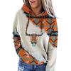 Women S Casual Ethnic Tribal Print Hooded Long Sleeve Sweatshirt