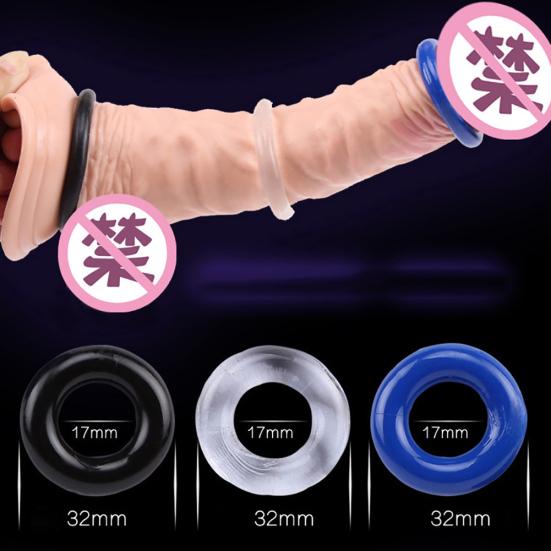 3Pcs Silicone Male Enhancement Stay Hard Prolong Sex Ejaculation Penis Cock Ring