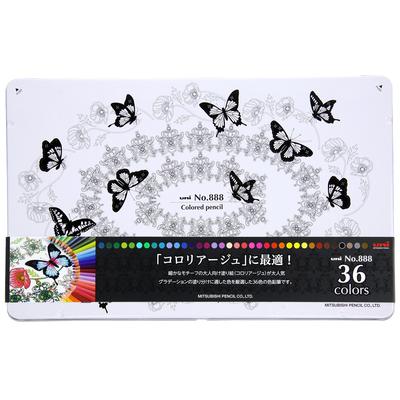 Mitsubishi Pencil Colored Pencil 36 Colors K88836C No.888