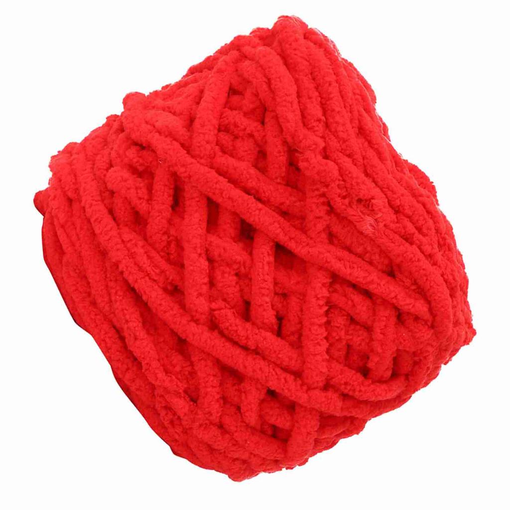 Single Thick Ice Strip Yarn Needle Knitting Woven Blanket Slipper Line(Milk White)