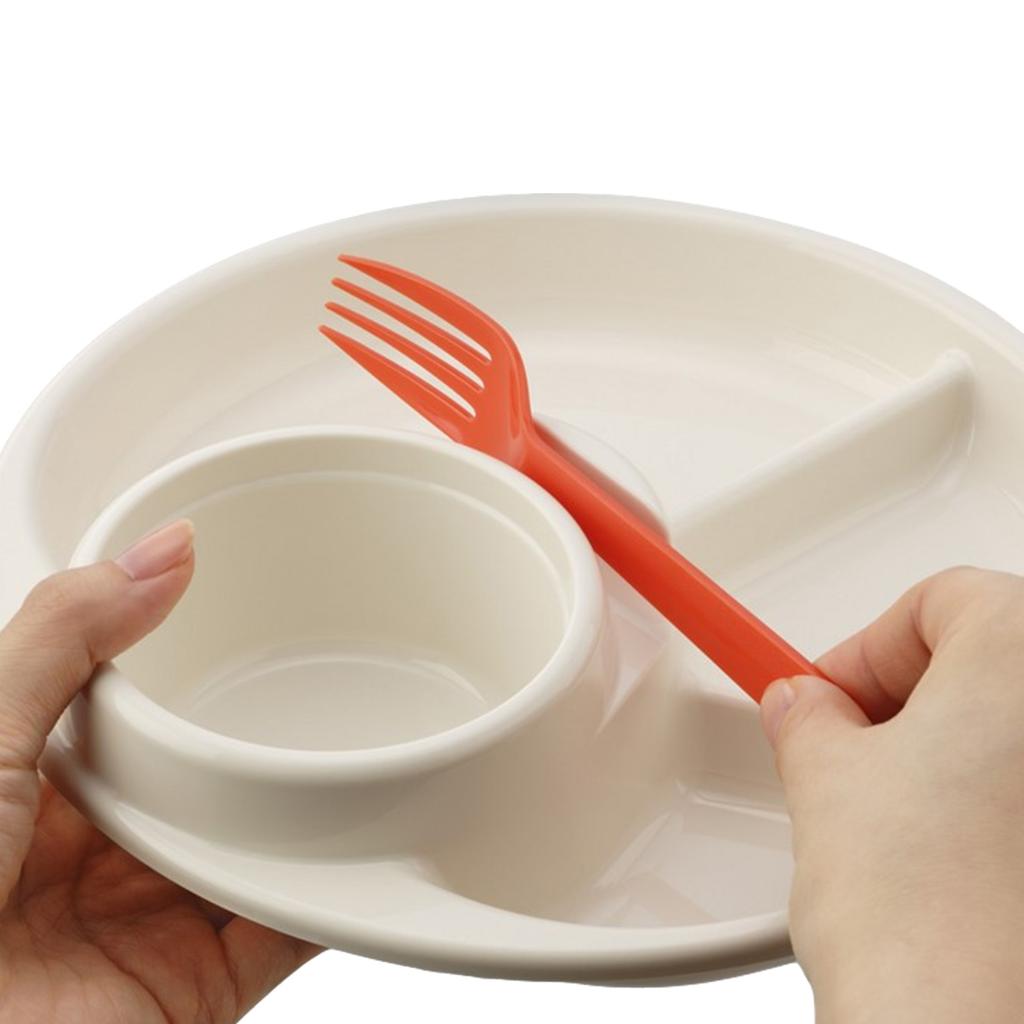 Tragbarer geteilter Speiseteller Barbecue Picknicktablett Portionskontrollbehälter für Erwachsene Kinder Gesunde Ernährung Speiseteller
