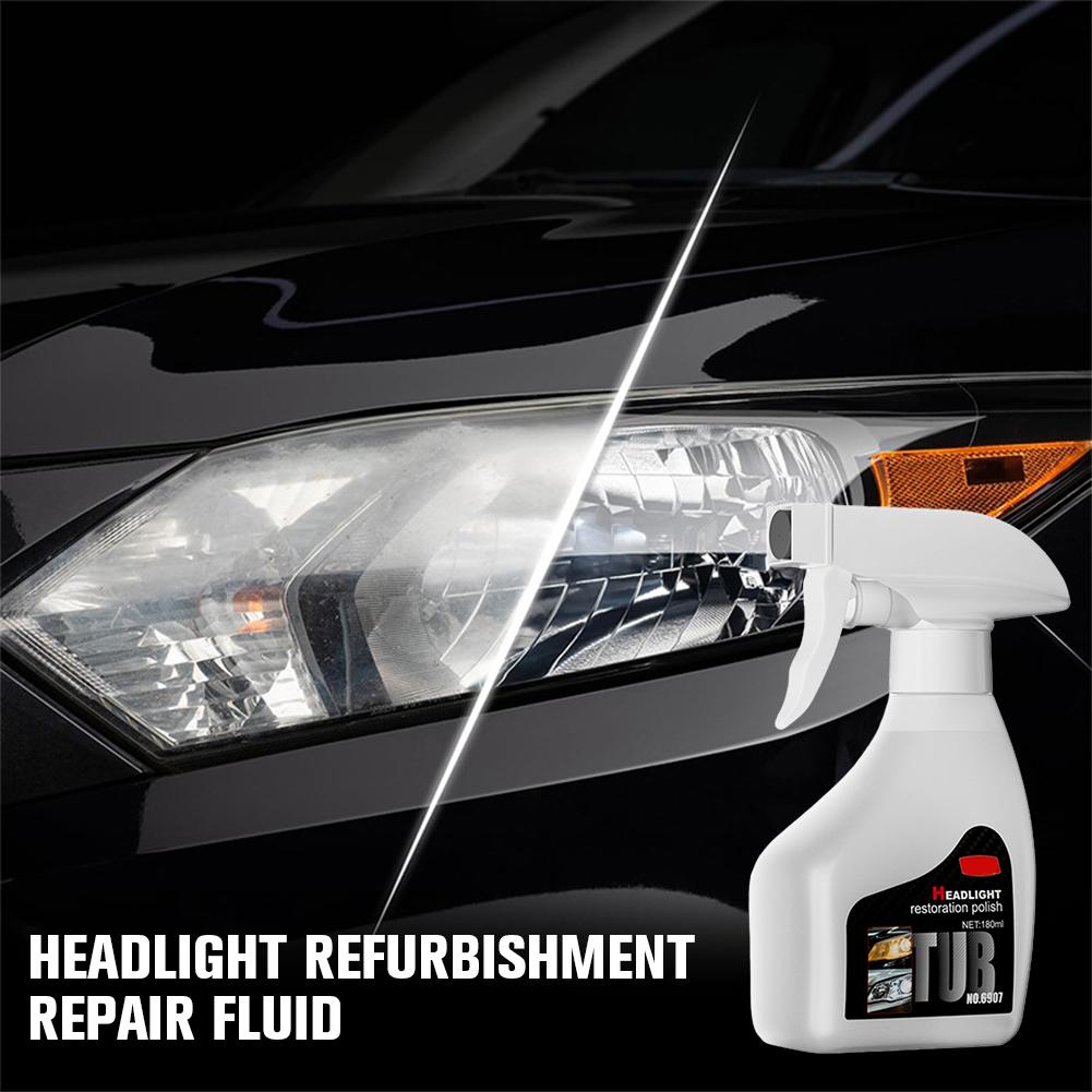 Car Headlight Polishing Kit Car Lamp Renovation Repair Fluid Crystal Plating Solution Remove Yellowing Atomization Cleaning Agen