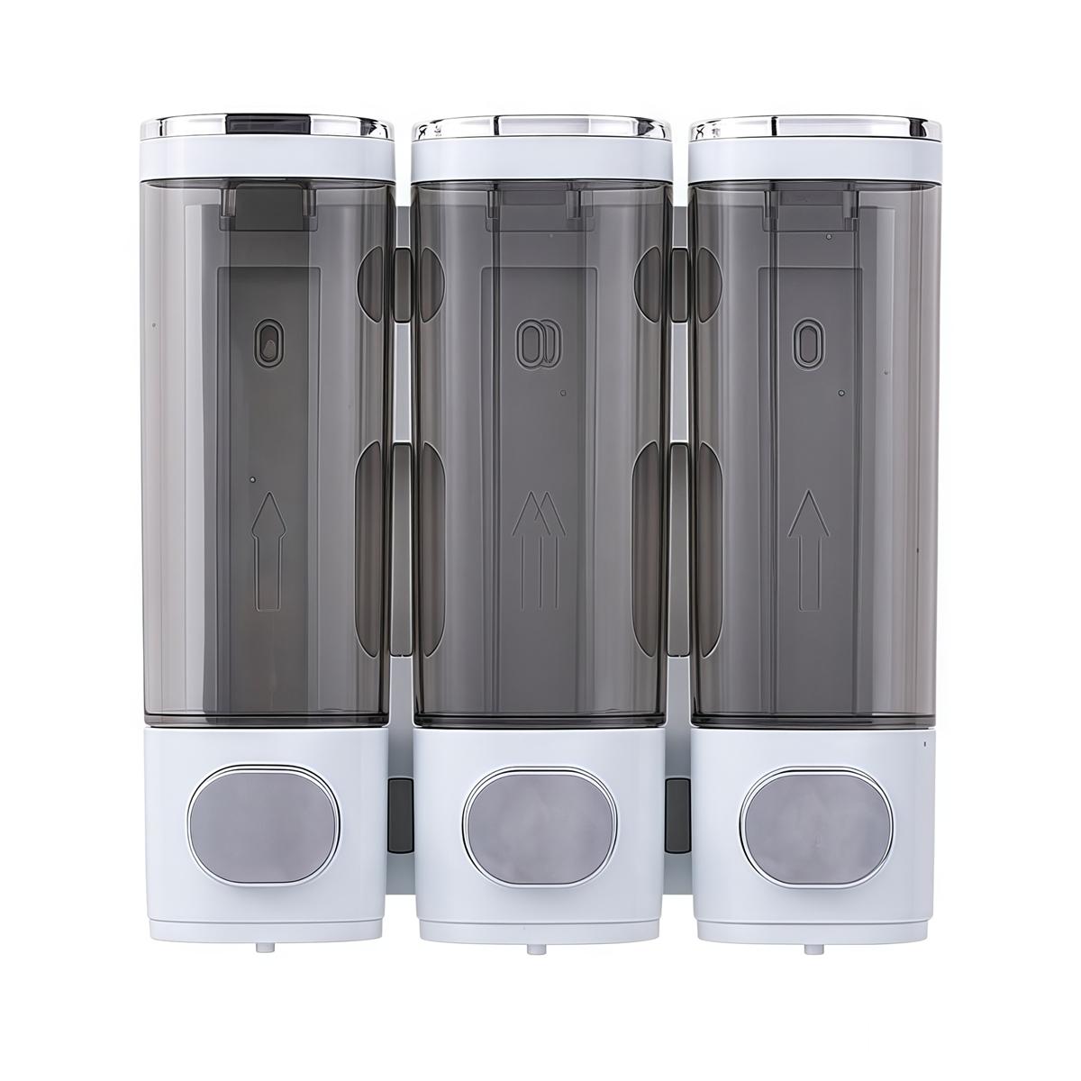 300ml Liquid Soap Dispenser Soap Dispenser Bathroom Organizer 300ML Pump Bottle High-grade ABS Material Multiple Chambers белый