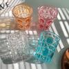 Handcarved Glass Crystal Cup Style Creative Engraved Chessboard Whiskey Glass Wine Glass 310ml Crystal