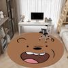 1pc We Bare Bears Office Round Area Rug, Under Office Chairs Bedroom Living Room Home Decor, Room Decoa1022135
