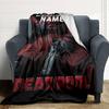 Custom Name Deadpool Movie Poster blanket for Couch & Bed, Plush Cozy Fuzzy Blanket Super Soft & Warm Blankets for Fall and Winter. 090819