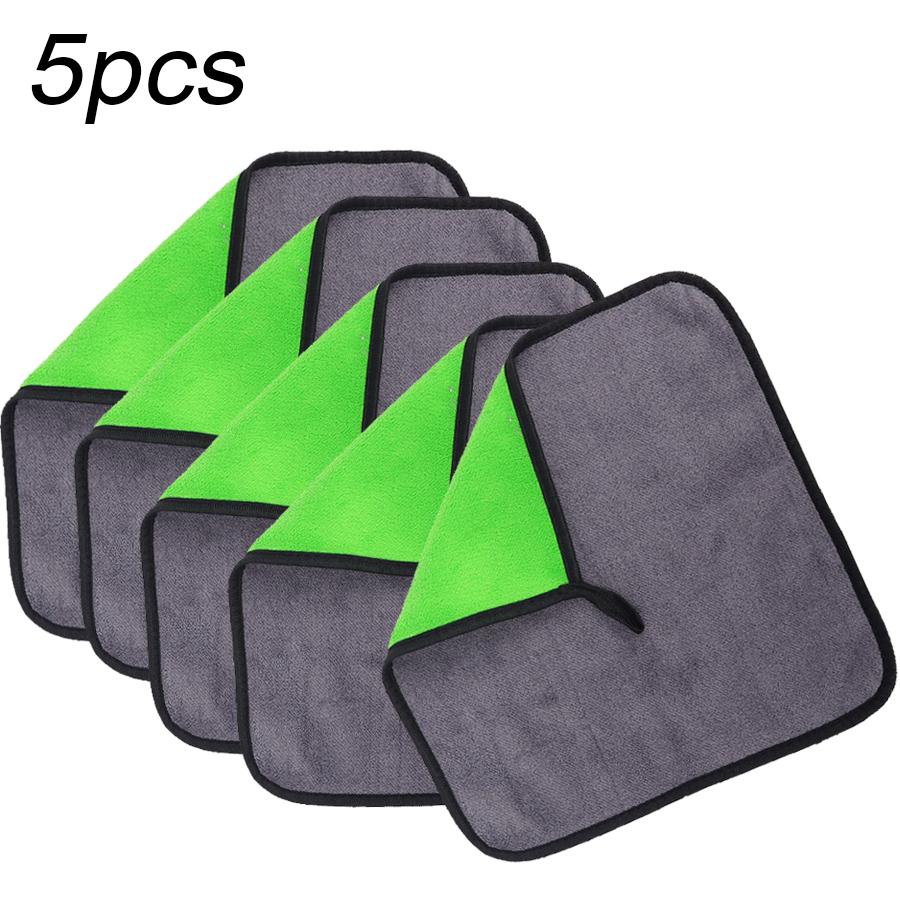 5pcs Microfibre Car Wash Towels 30X30cm Automotive Cleaning Towel Household Cleaning Cloth Automotive Beauty Polishing Tools