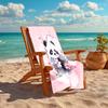 1Pc Panda Cherry Blossoms Beach Towel, Quick Dry, Multi-Use for Beach Pool Gym Yoga Home Travel, Christmas, Halloween, Xmas Gift M928279