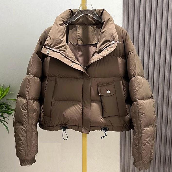 Stand-up collar short down jacket women's winter new fashion thickened small bread jacket European jacket