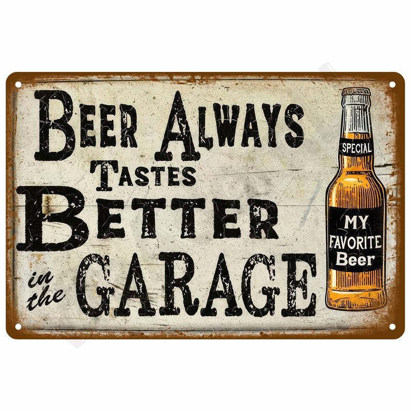 Retro Metal Sign Wall Art Mural Aesthetic Room Home Decor Items Poster Vintage Metal Plate Garage Decoration Tin Sign Plates Bar