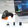 Handheld 1D2DQR Barcode Scanner BT+2.4G Wireless USB Wired Bar Code Reader Manual  Continuous