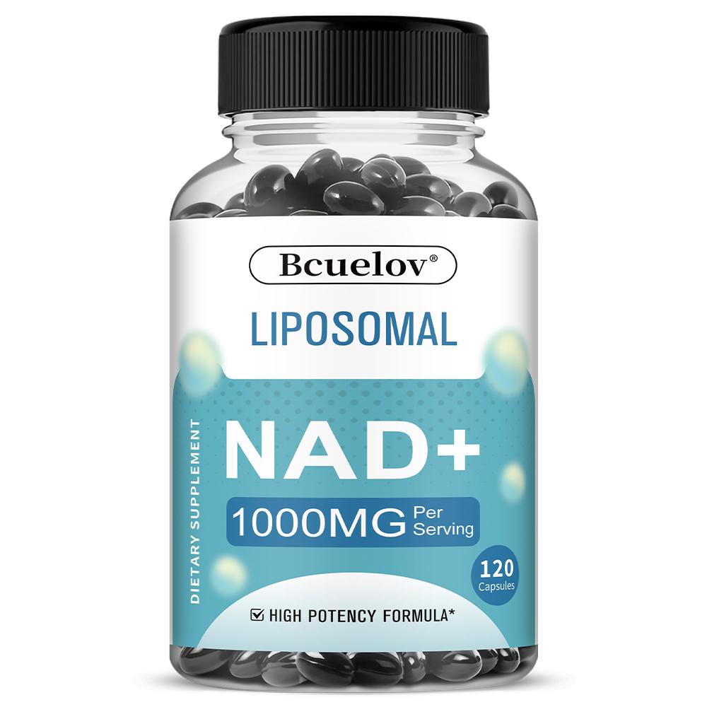 Liposomal NAD+ 1000mg, Premium Cellular Energy Supplement for Anti-Aging, Vitality & Brain Support, 120 Capsules 120PCS