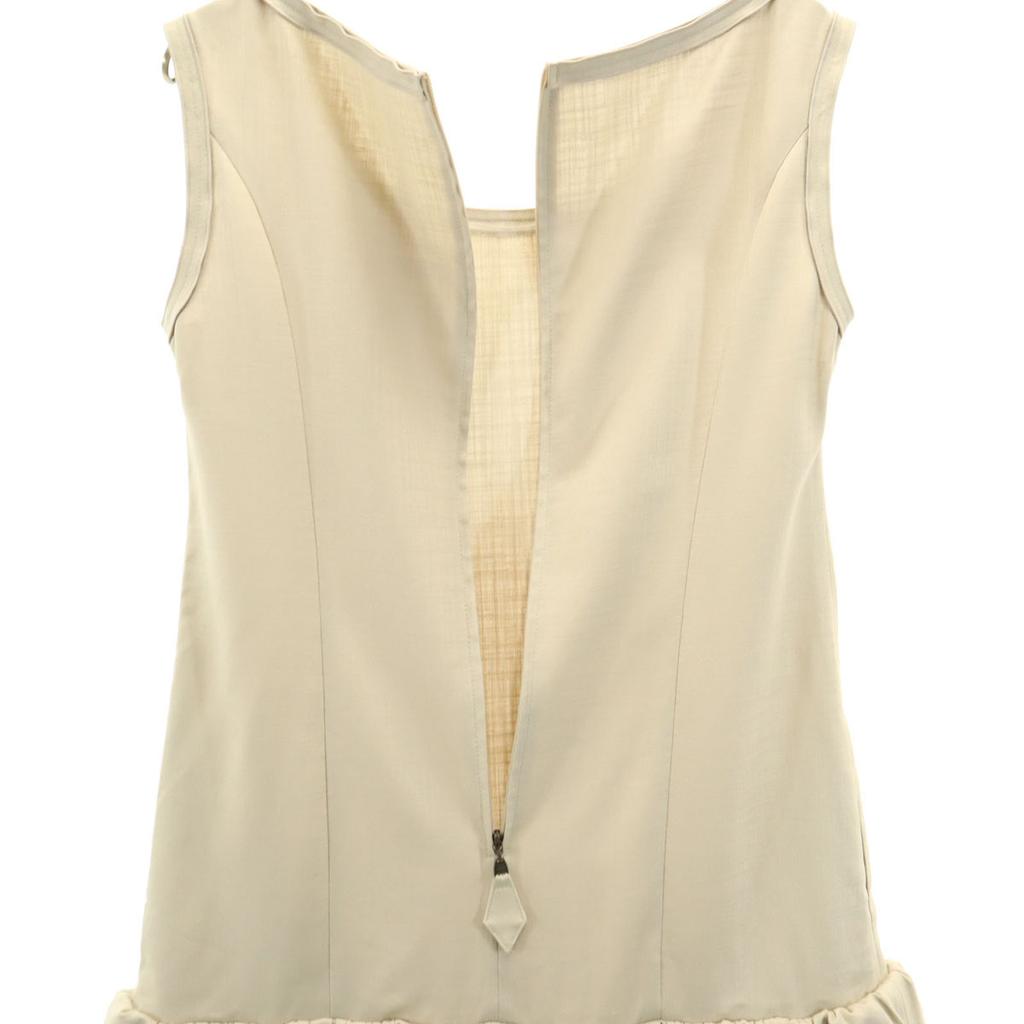 FOXEY NEW YORK vyrobeno v Japonsku Mini šaty bez rukávů 38 Béžová Dámské Použité