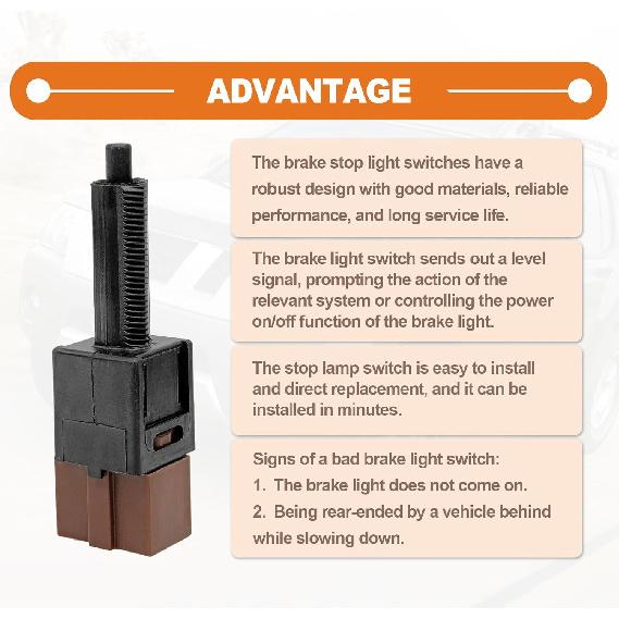 Brake Light Switch, Cruise Control Cutout Switch, Stop Lamp Stoplight Switch Assembly Compatible With Nissan Altima 350Z Sentra Rogue, For Infiniti