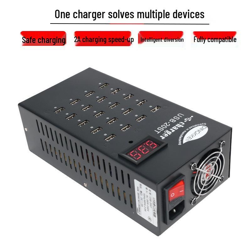 Digital Display Multi-Port USB Charger with Adjustable Voltage