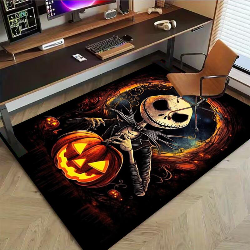 Nightmare Before Christmas Jack Carpet For Playroom Bedroom Living Room Sofa Home Decorkids Game Area Rug Nonslip Floor Mat