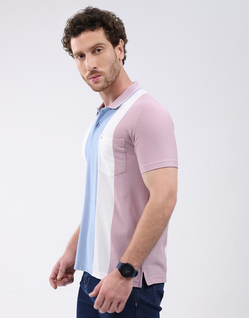 MONTE CARLO Men's Collar Neck Half Sleeve T-Shirt