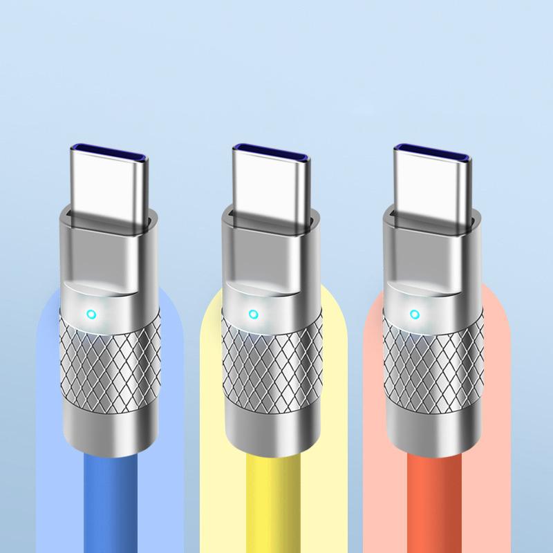 Usb C Bilkabel 120W Type C Lader Usb Ladekabel Hurtiglading Hurtiglading Type C Ladekabel For Mobiltelefon Bil