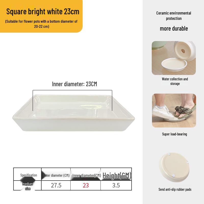 Große Keramik-Auffangschale für Sukkulenten und Bonsai