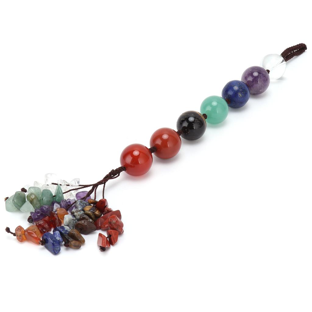 7 Chakra Crystal Pendant Car Hanging Ornament Pendulum Home Decoration for Yoga Meditation