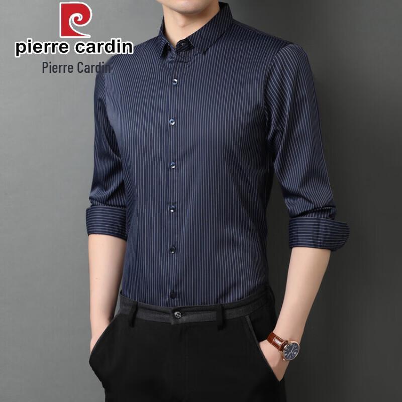 Pierre Cardin Men s Striped Wrinkle-Free Long-Sleeve Shirt XL