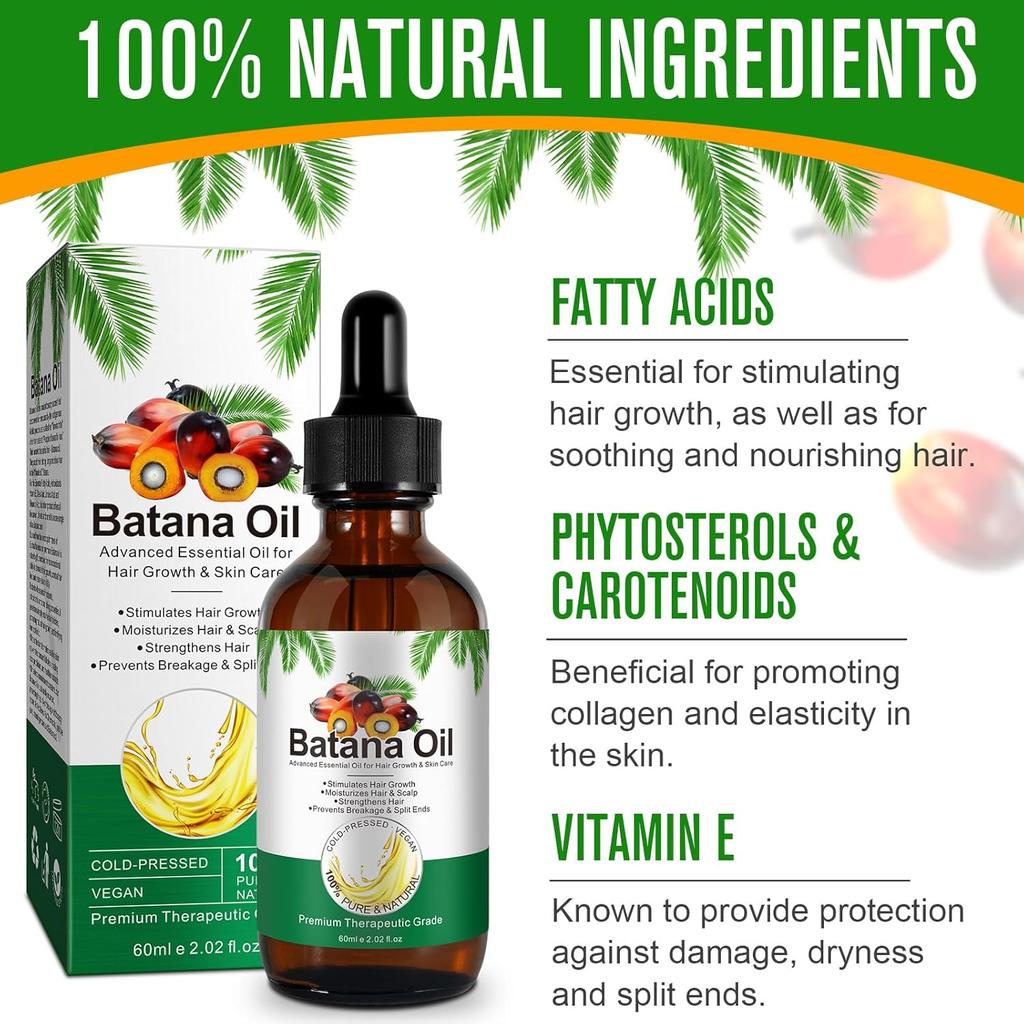 Rosemary Oil 100% Pure & Natural for Hair Growth Batana Oil Scalp Skin Eyelash Eyebrow Care 60 ml