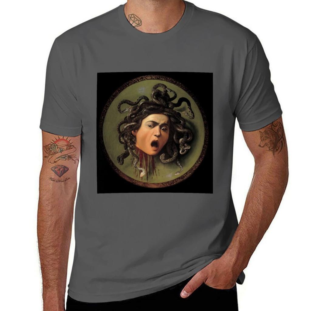 MedusaCaravaggio TShirt Retro Style Print Casual Top