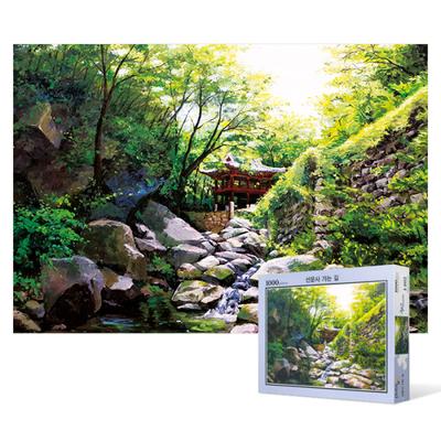 Quebra-cabeça de 1000 peças - O caminho para o Templo Seonunsa, quebra-cabeça coreano popular