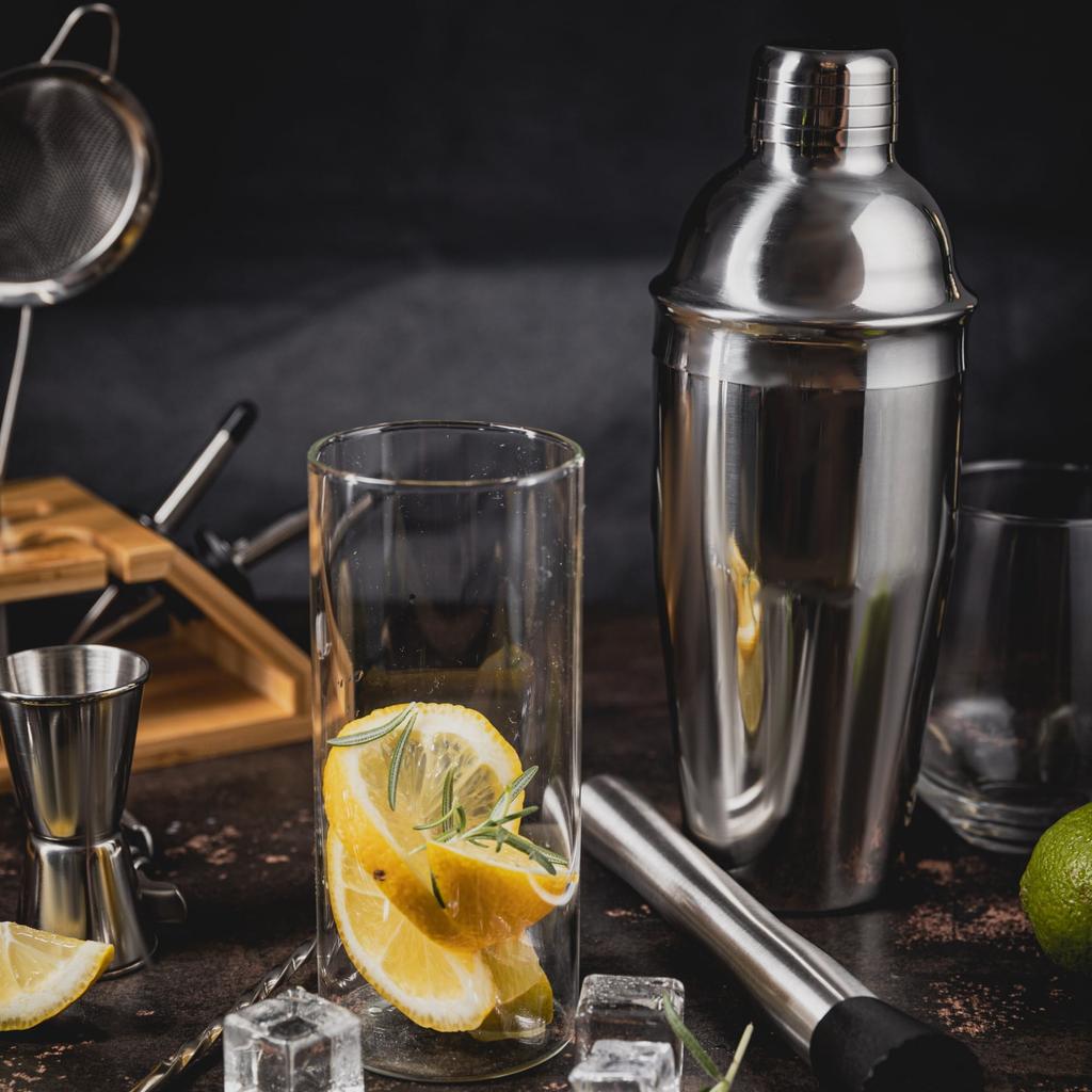 Zestaw barmański do drinków koktajli 13-ele Shaker srebrny KLAUSBERG KB-7654