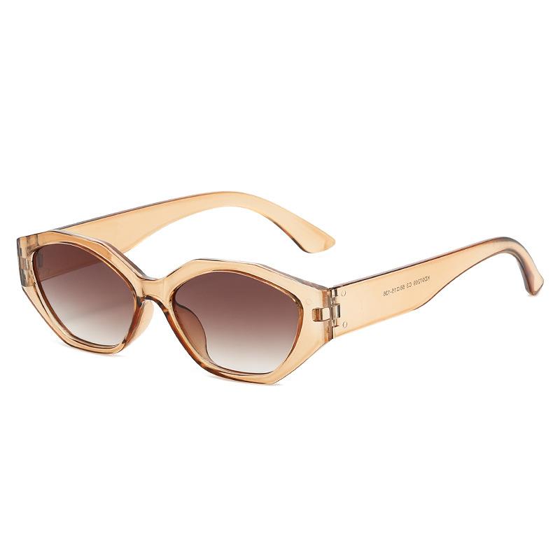 Cat's eye small frame polygonal irregular sunglasses personalized high-end sunglasses women's fashion retro sunglasses tide
