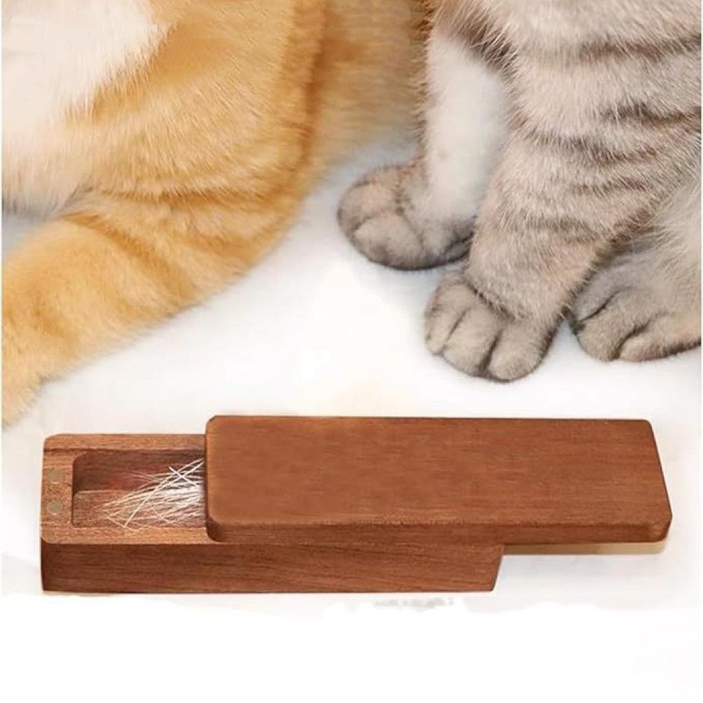 Solid Wood Pet Whiskers & Baby Keepsake Box with Magnetic Lid