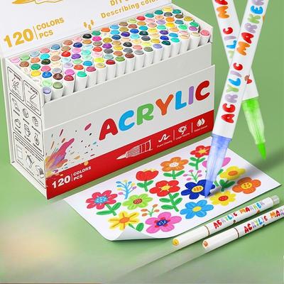 12/24/36/48 Farben Direkte Flüssige Acrylfarbe Marker Weiche Pinselspitze Stifte Sets Professionelles Zeichnen Für DIY Künstlerische Gestaltung