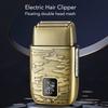 Electric Hair Clipper Retro Portable Efficient Dual Head Cordless Beard Trimmer for Home Travel