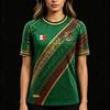 Men 2026 Mexican Flag Print Jersey Aztec Pattern Quick-Drying Breathable Soccer T-Shirt Unisex Casual Training Short-Sleeve Tee