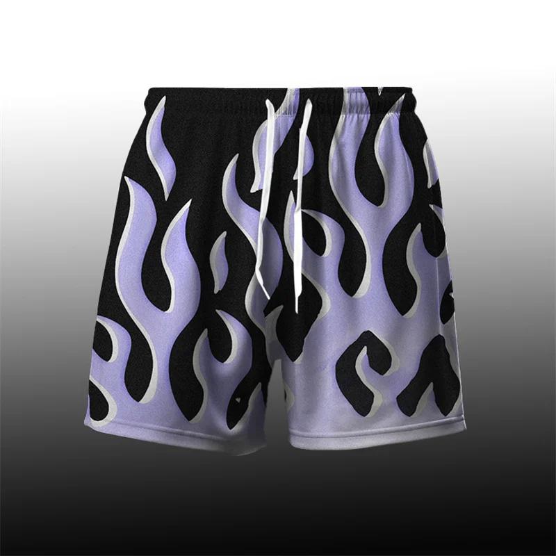 Fire Flame Muay Thai Boxing Kickboxing Shorts Pants 3D Print Fighting Training Unisex Men Women Quick Dry Fitness Gym Sport Workout Casual Streetwear