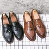 Leather Casual Shoes Men Loafers Luxury Band Slip on Male Dress Shoes Leisure Style Big Size 38-47 Good Wear-resistant Sole 2025