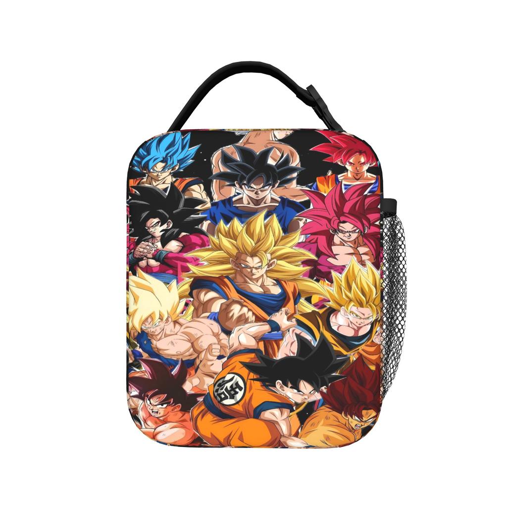 Dragons Ball Anime Song Goku Lunch Bag Funny Travel Lunch Box Print Portable Insulated Thermal Lunch Bags Back To School