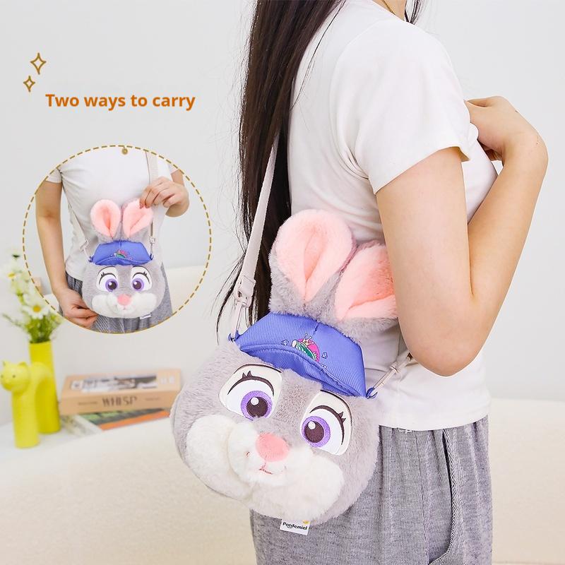 Genuine Bee Jar Zootopia 2 Judy Nick Fox Cozy Messenger Bag Plush Doll Cute Messenger Bag For Girls' Birthday Gifts